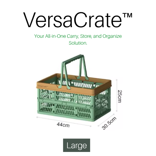 VersaCrate™ – Foldable Multi-Use Storage & Carry Crate